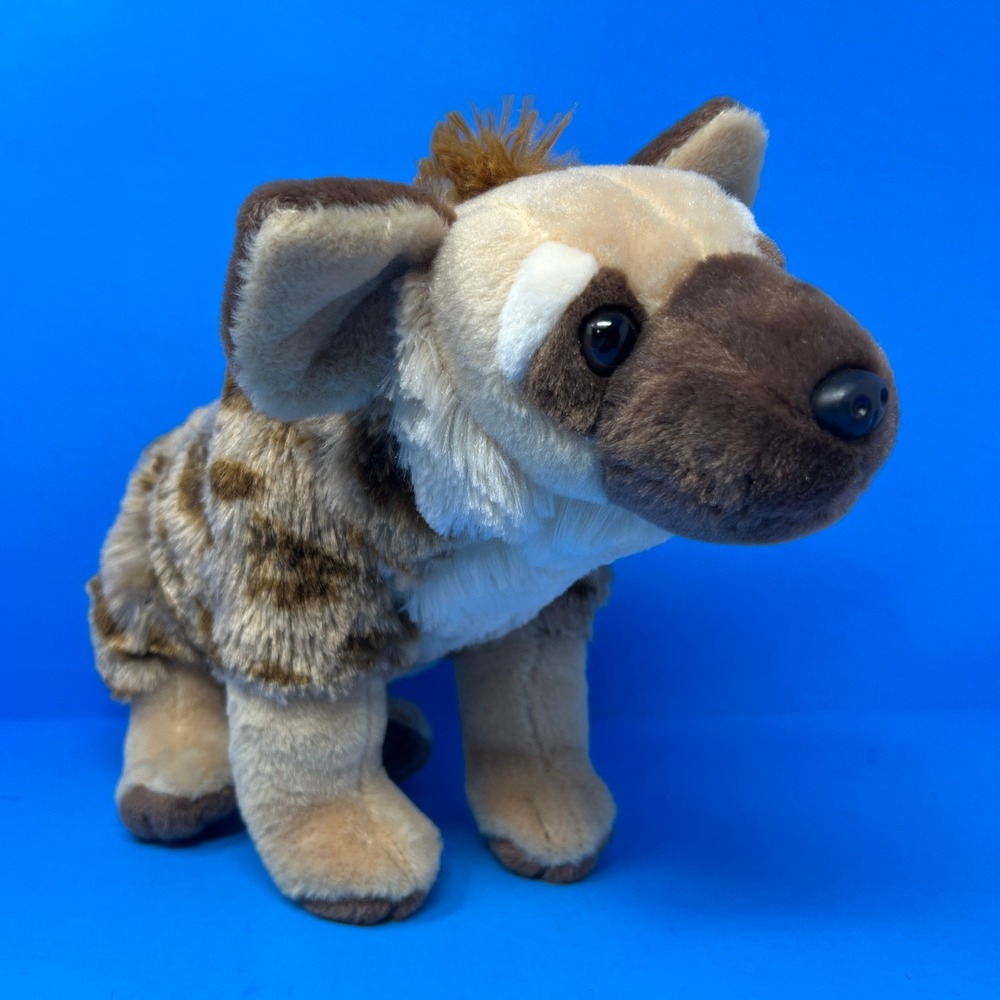 Wild Republic Cuddlekins Hyena 13 Inch Brown Tan Spotted Plush Mohawk 2013